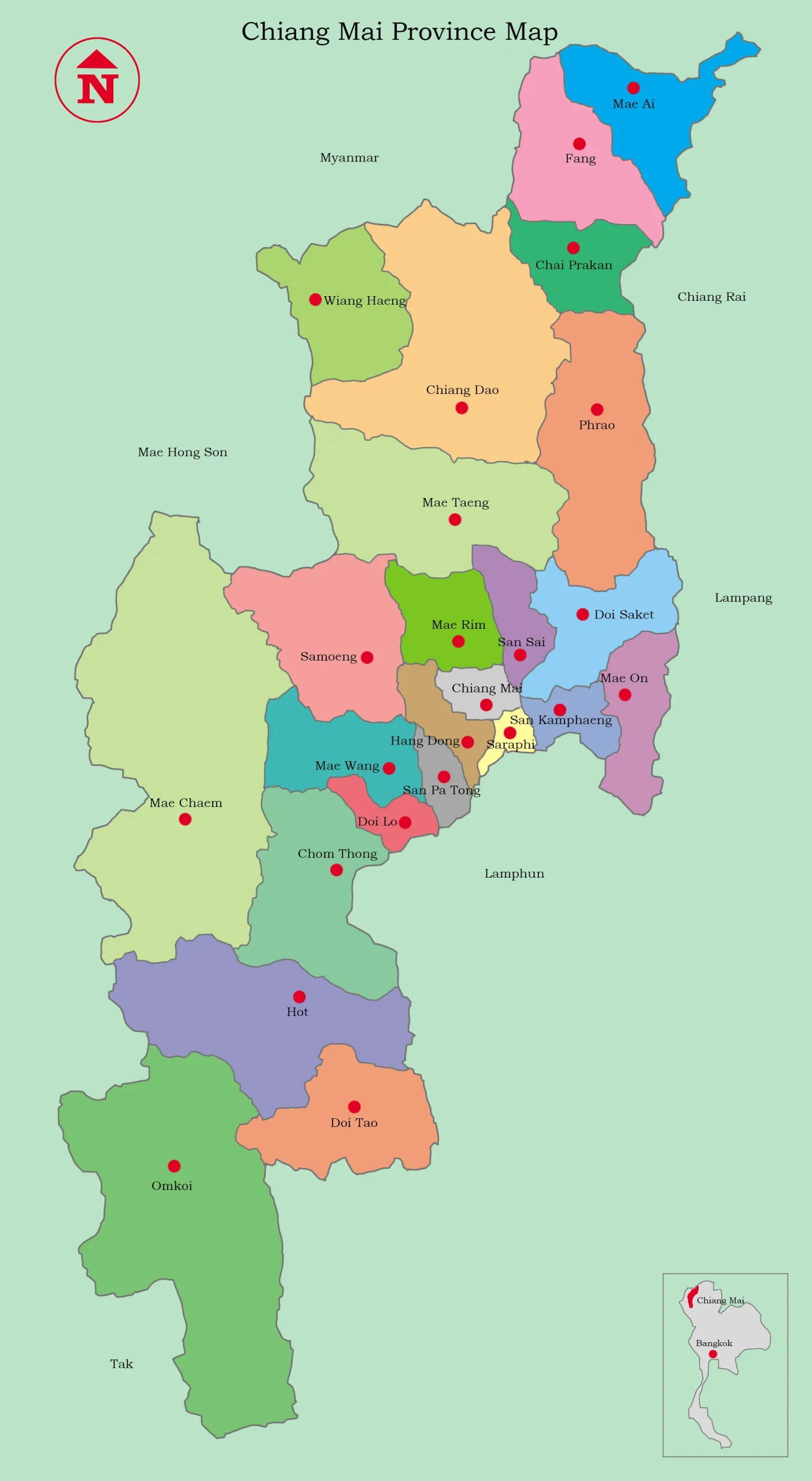 Chiang Mai Province Map