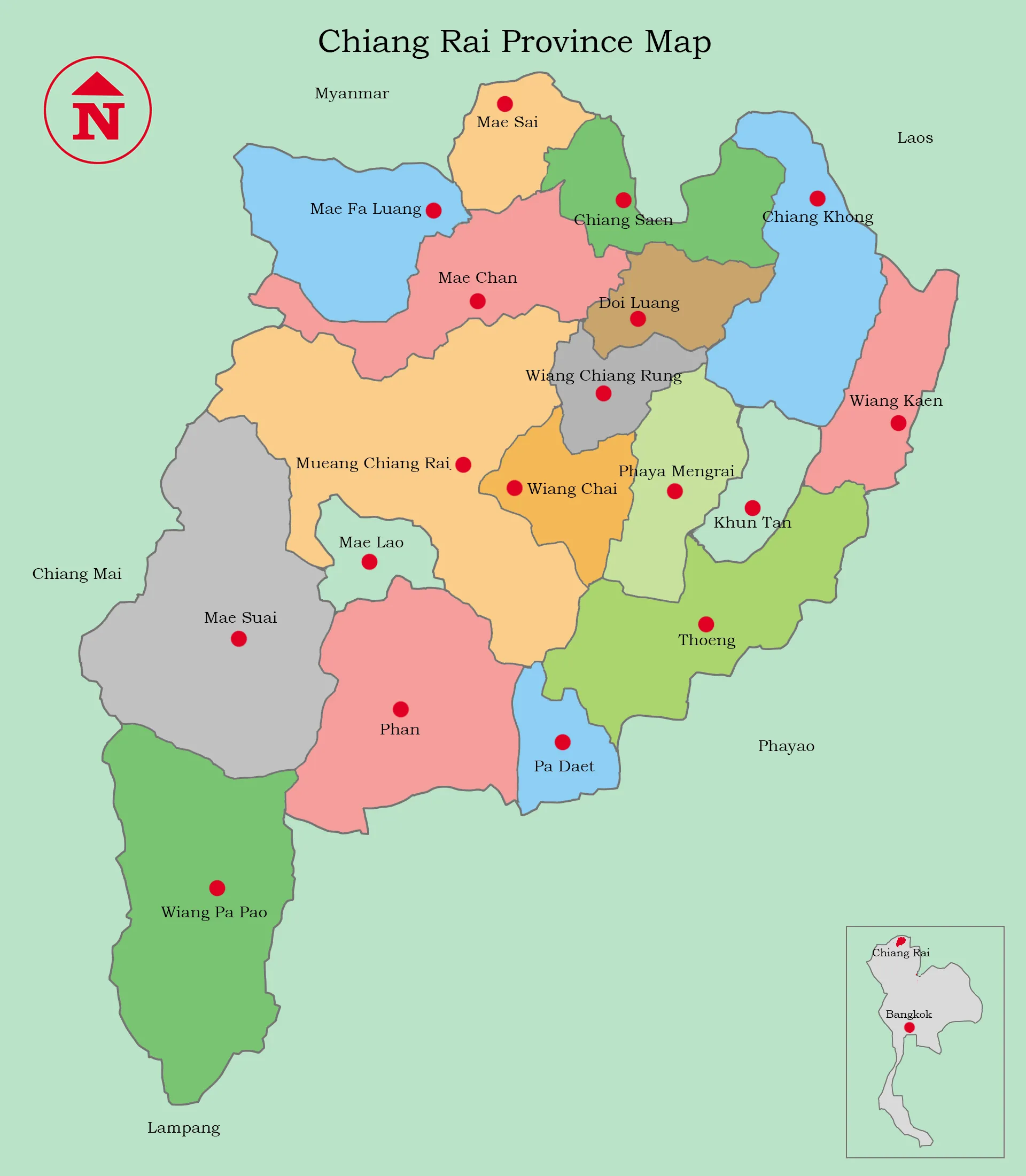 Chiang Rai Province Map