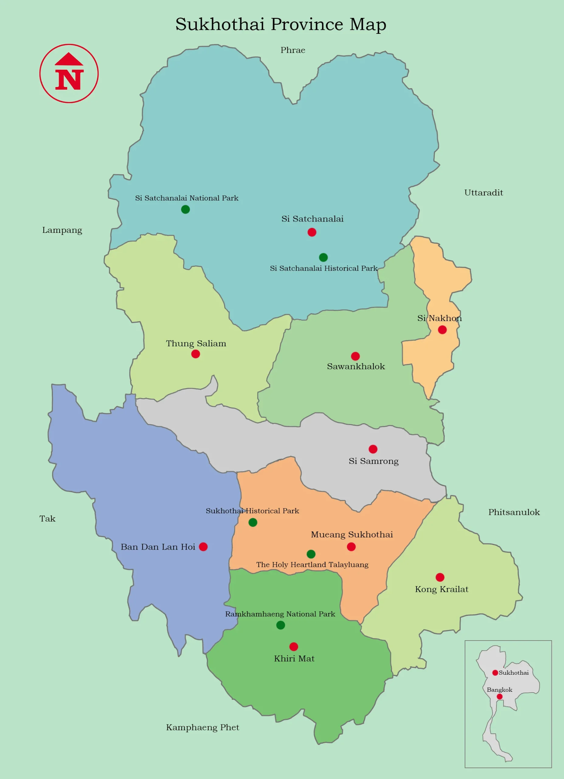 Sukhothai Province Map